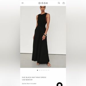 DISSH Black Knit Maxi Dress
